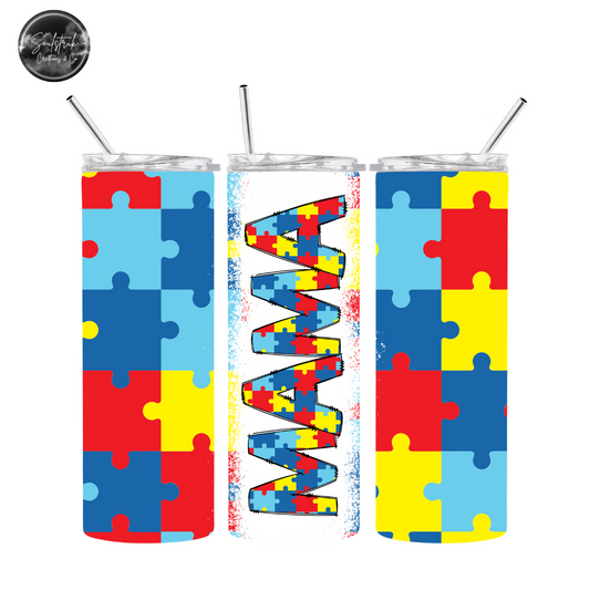 20oz Autism MAMA Tumbler