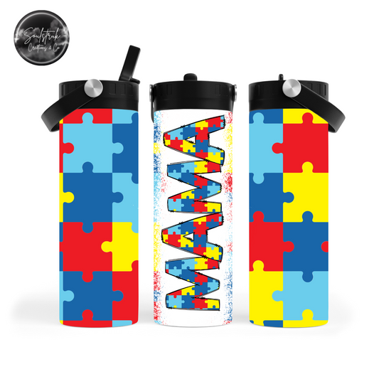 20oz Autism Mama Sport Water Bottle