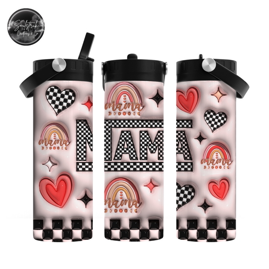 20oz Checkered MAMA Sport Water Bottle