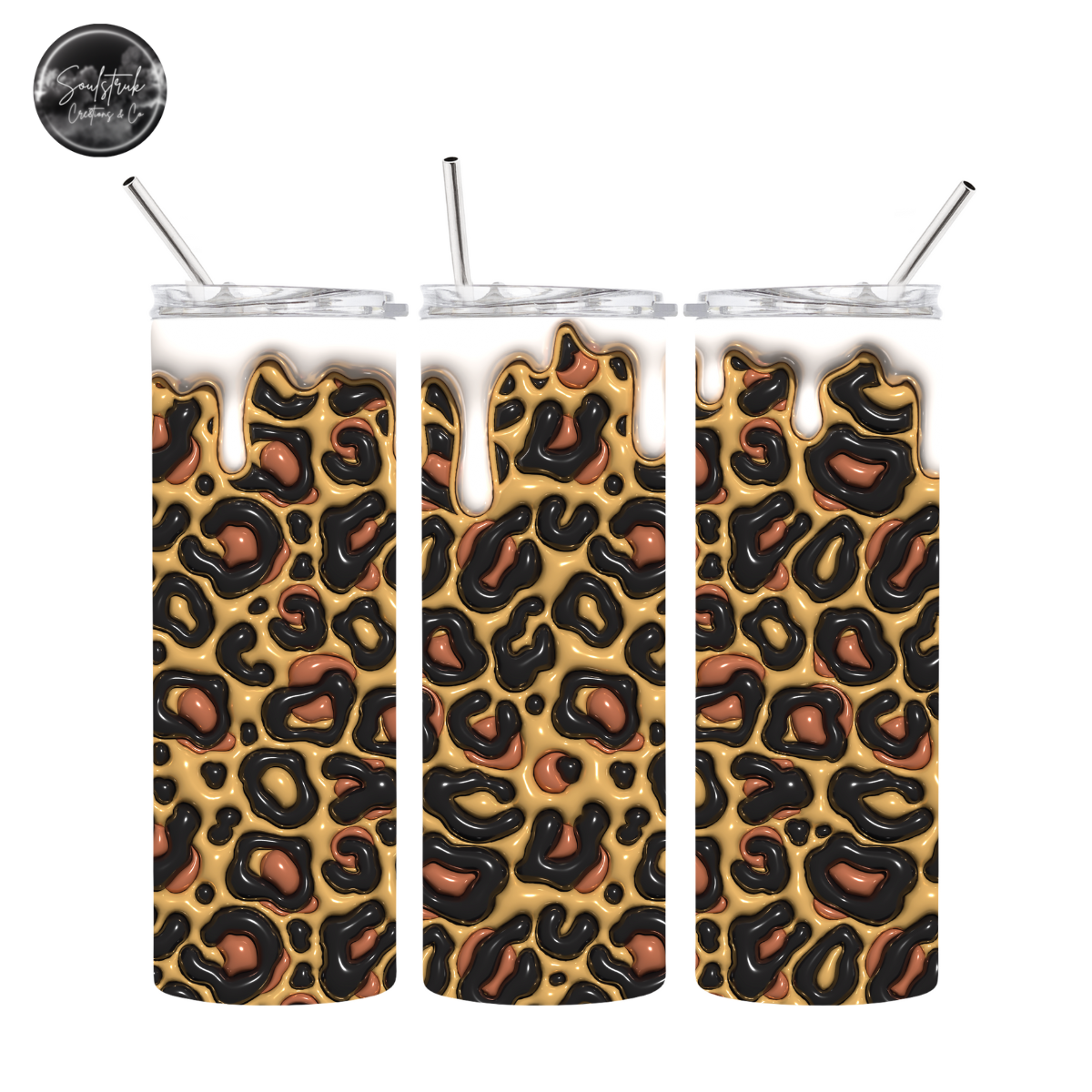 20oz 3D Cheetah Print Tumbler