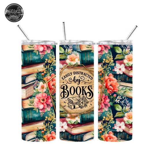 20oz Easily Distracted by Books Tumbler