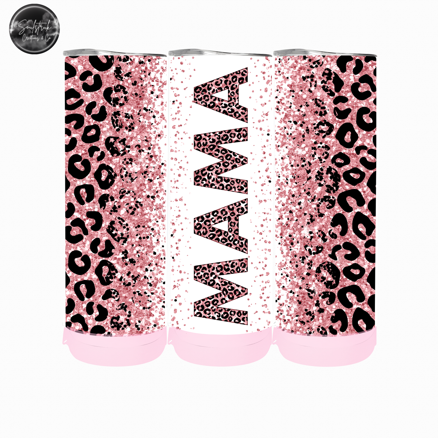 20oz Pink Cheetah MAMA Speaker Tumbler