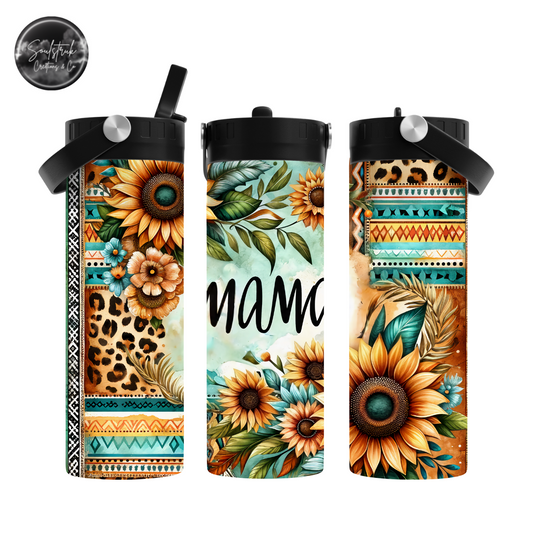 20oz Sunflower MAMA Sport Water Bottle