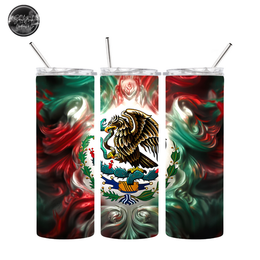 20oz Mexican Flag Tumbler