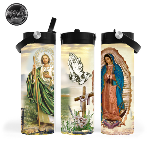 20oz San Judas N Mary Sport Water Bottle