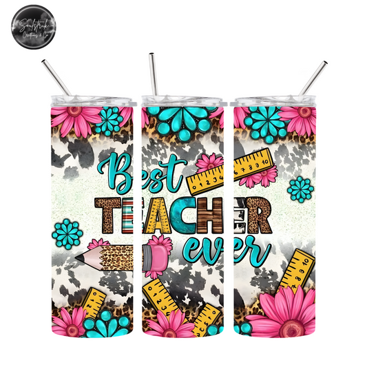 20oz Best Teacher Ever Tumbler