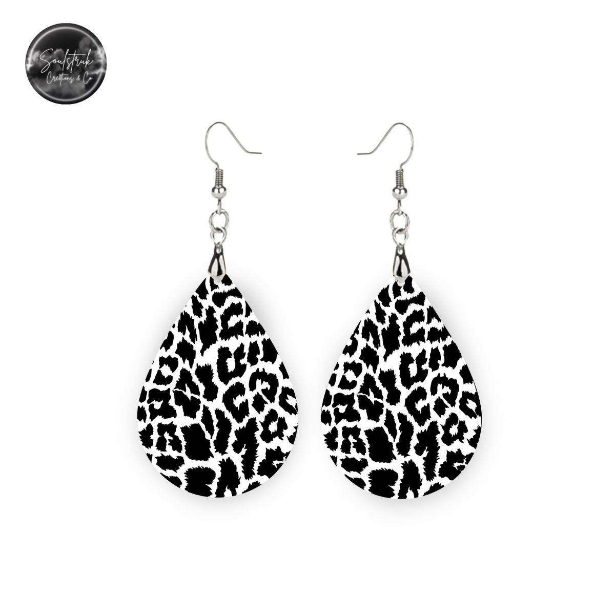 Tear Drop Cheetah Earrings