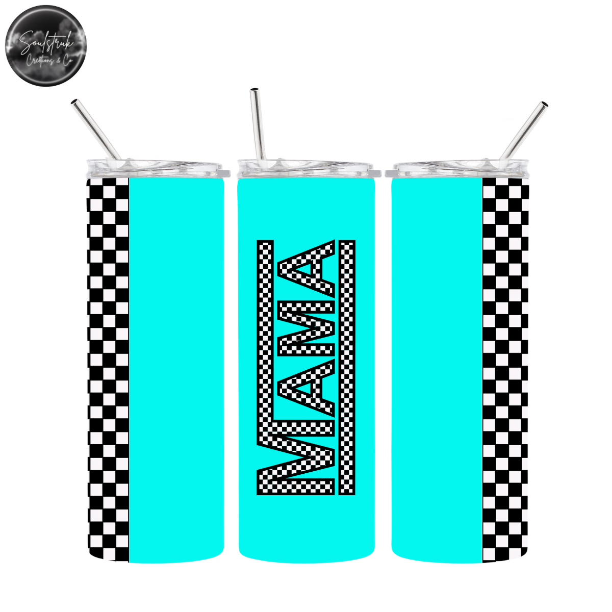 20oz Checkered MAMA Tumbler