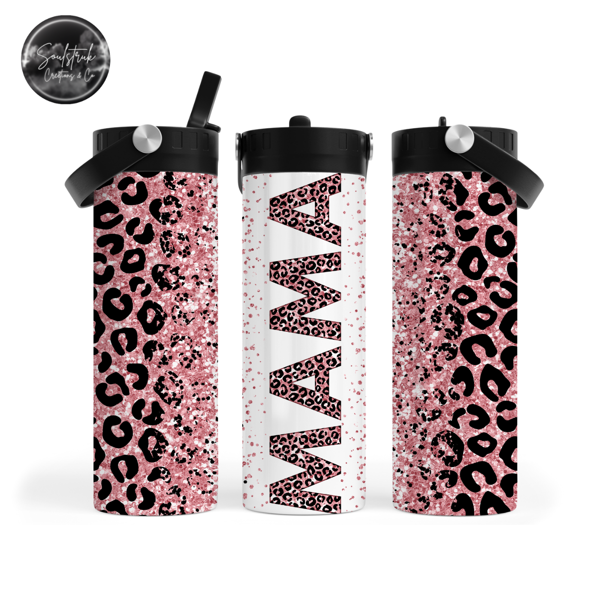 20oz MAMA with Pink & Black Cheetah